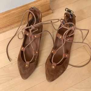 Carvela Kurt Geiger ballerina lace up flat